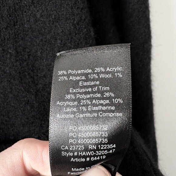 Aritzia Group by Babaton Plutarch Sweater Alpaca Turtleneck Black Medium - Picture 8 of 8